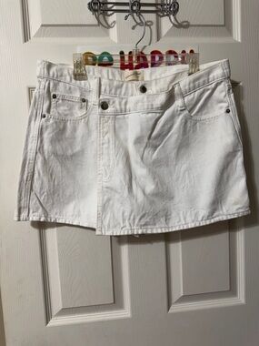 Universal Thread White Denim Mini Skort